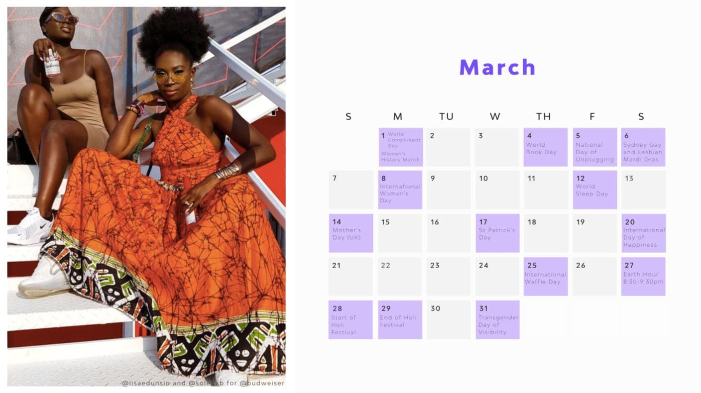 Download Vamps free 2021 content calendar