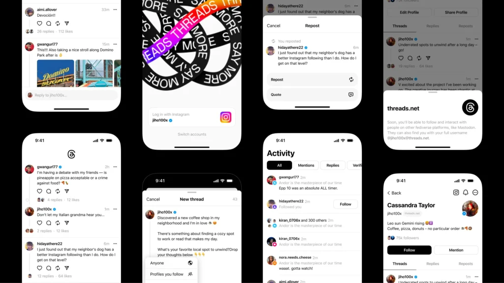 threads app screenshots